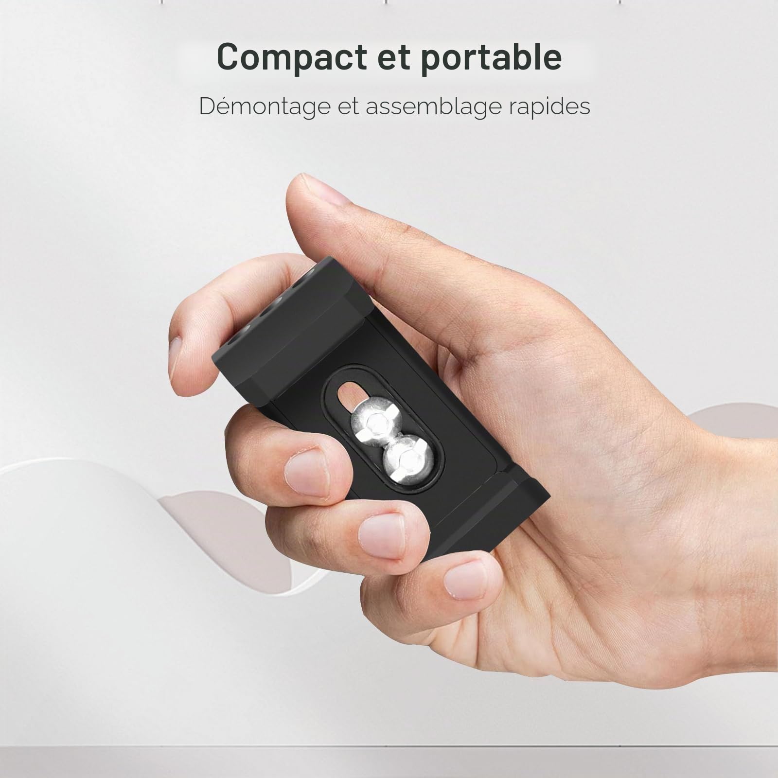 Support de Montage de Pince de Puissance Mobile réglable, Support d'alimentation Mobile Coulissant pour Alimentation de 55 mm ~ 85 mm pour Appareil Photo ou caméscope