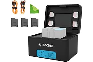 ZGCINE PS-G10 Combo Charging Case 3Pcs Chargeable Batteries + Charger Box GoPro Hero 8/7/6/5
