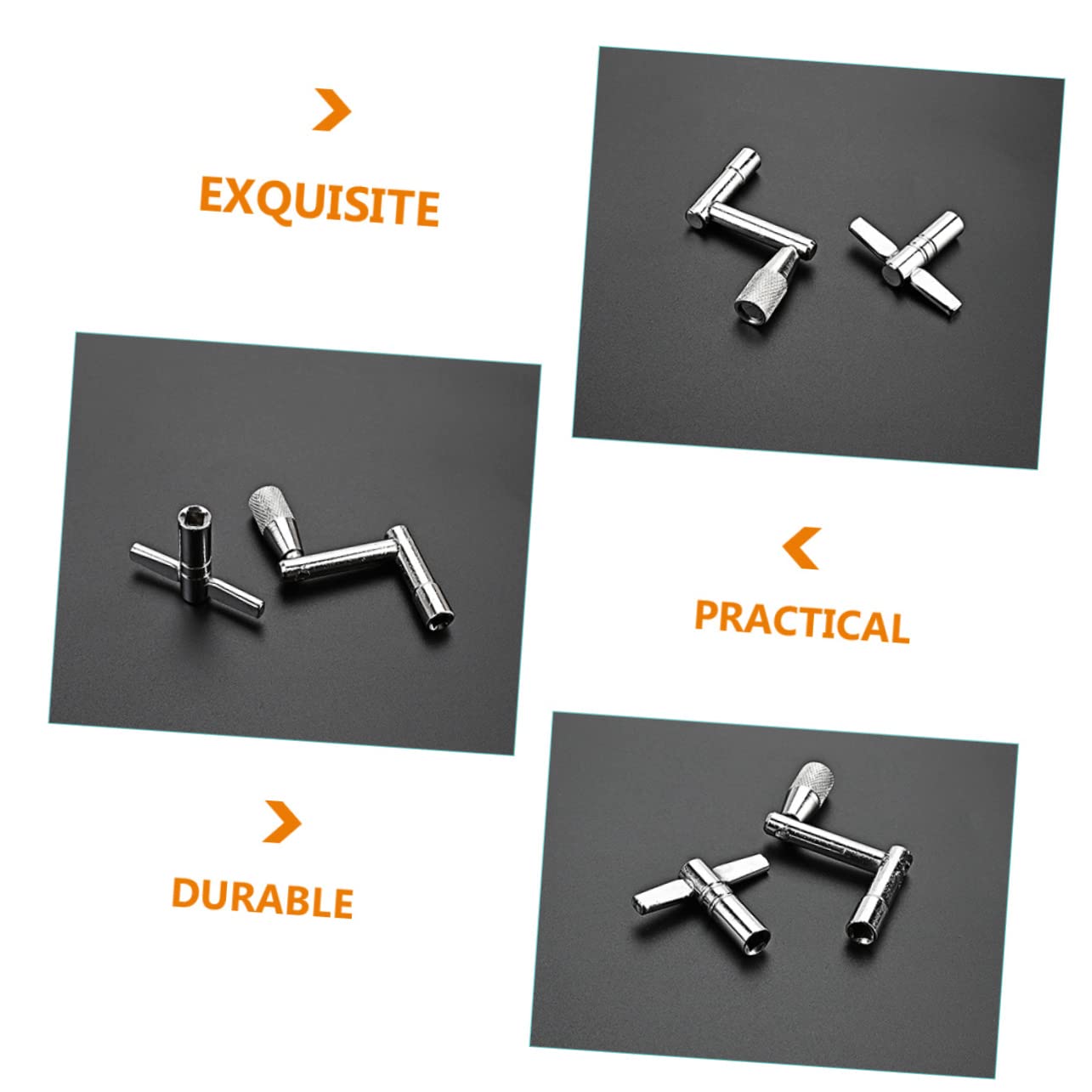 ibasenice 4sätze Metal Drum Keys Set Praktisches Schlagzeug Zubehör Für Präzises Stimmen Und Reparaturen Geeignet Für Verschiedene Trommelsysteme Und Persönliche Nutzung