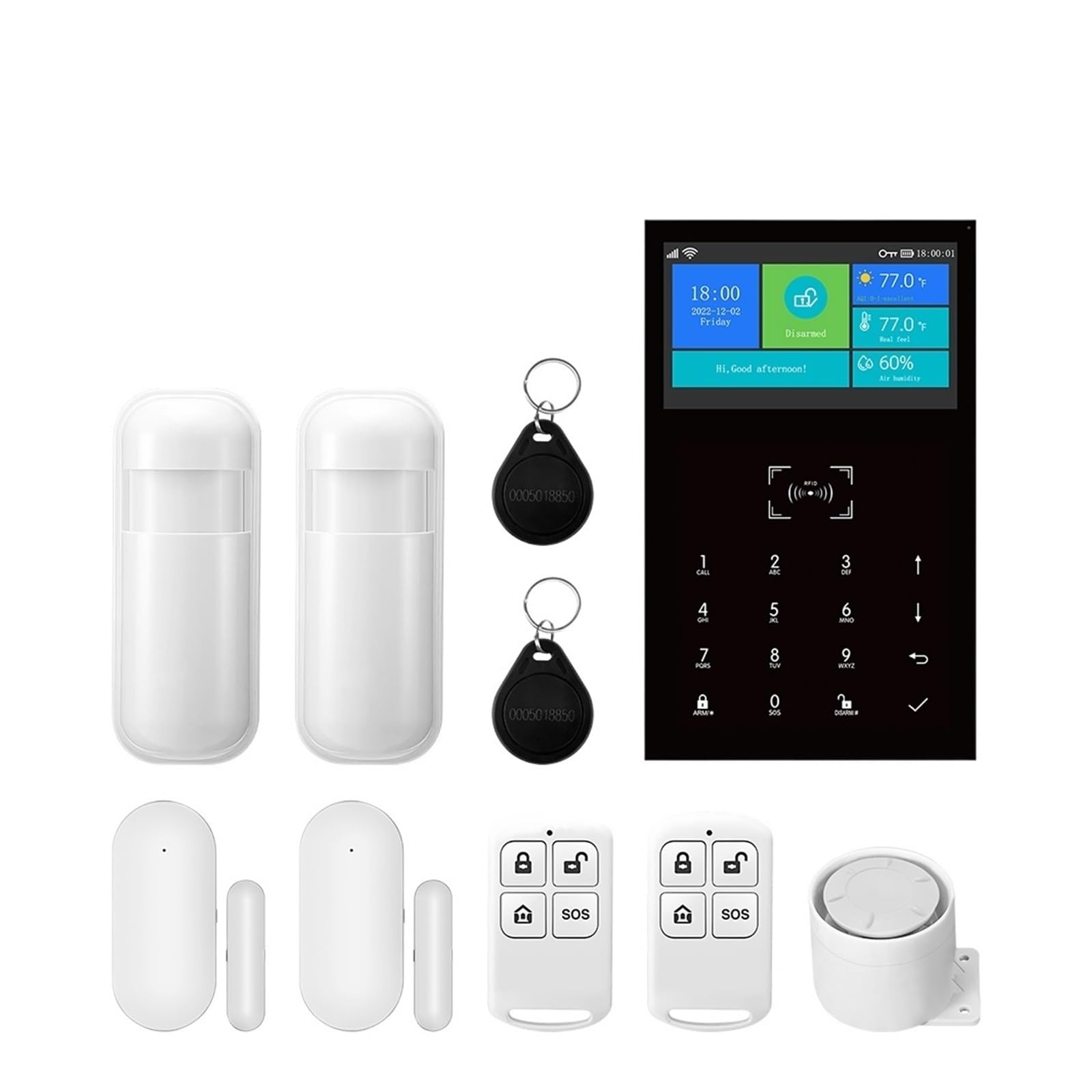 Système d'alarme maison sans fil connecté GSM Wifi protection antivol PG109