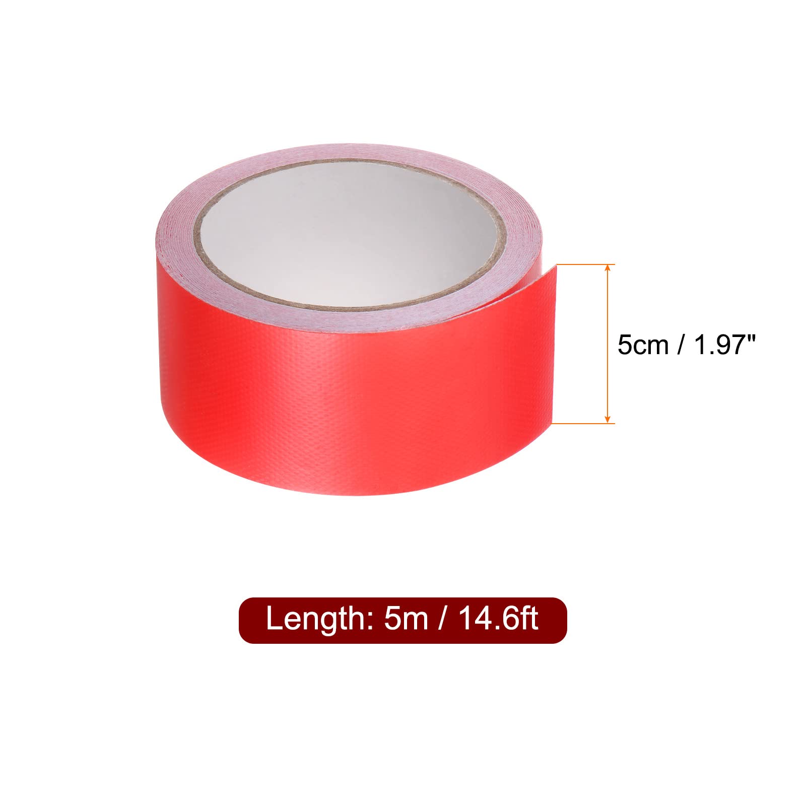 KeuLen Klebeband, Planen-Reparaturband, Zelt-Reparaturband, 3 Stück, 5,1 cm x 4,6 m, universelles wasserdichtes Markisentuch-Reparaturband for Bastelarbeiten, Heimwerker, Outdoor-Zelt, rot