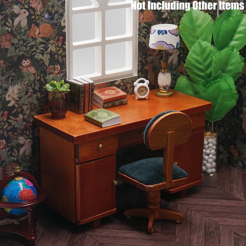 1/12 échelle Dollhouse Miniature en bois Victorian canapé fauteuil