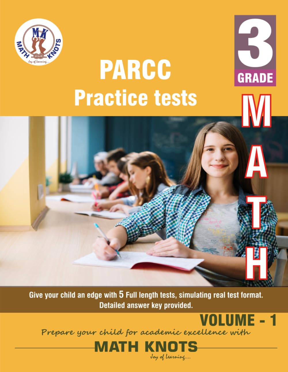 PARCC Assessments , 3rd Grade MATH Practice Tests ,Volume 1
