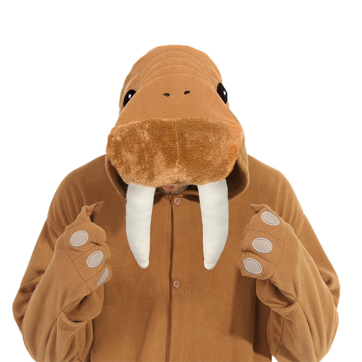 Laahoem Pijama de morsa animal adecuado para adultos, pantalones y sombreros, ropa de hombre y mujer, pijama de rol