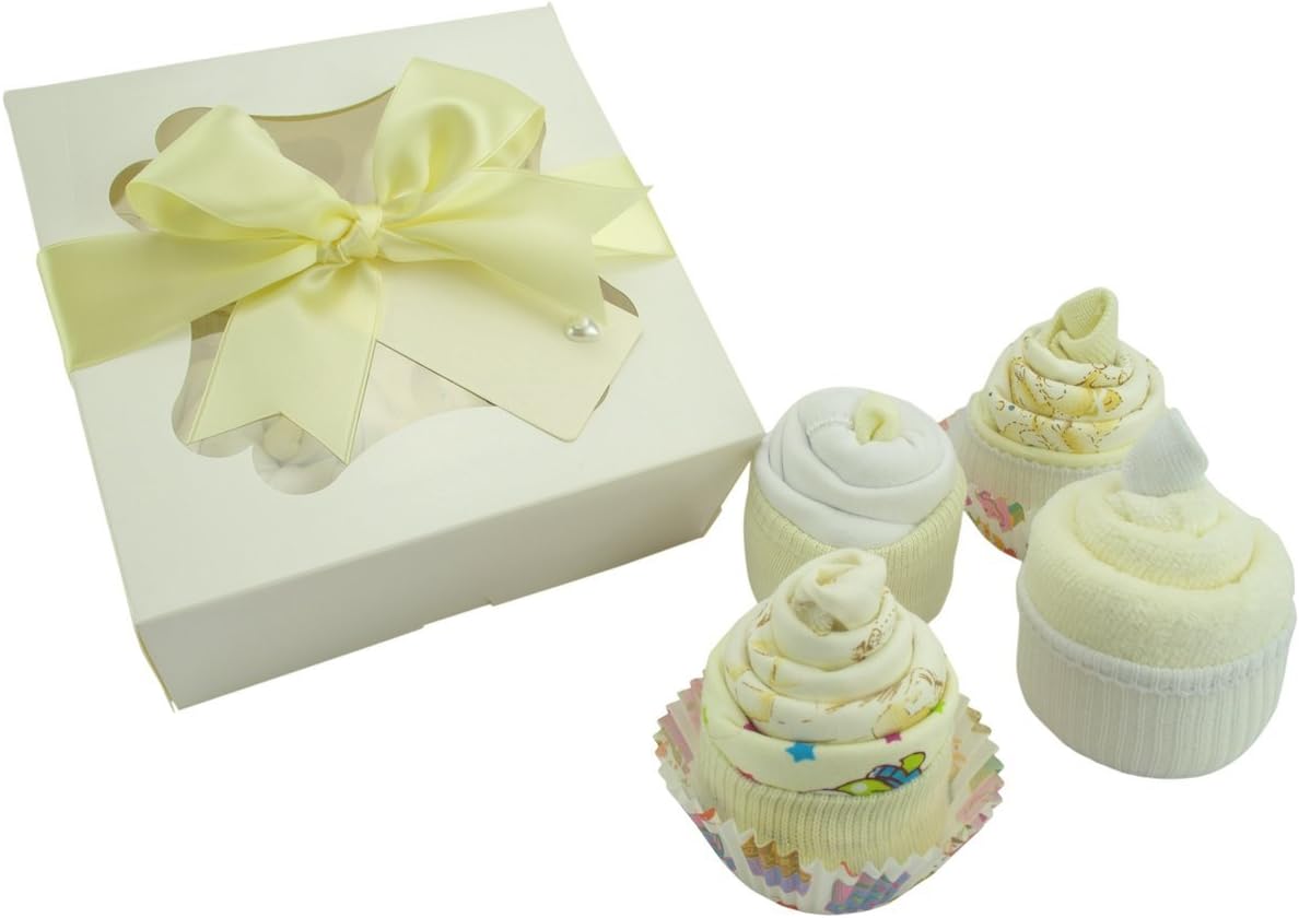 Baby Sock Cupcake Boxed Set of 4