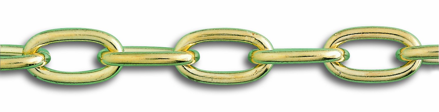 Chapuis LVBF20 Chaîne soudée forçat acier laitonne 24 kg D 2 mm L 2,5 m