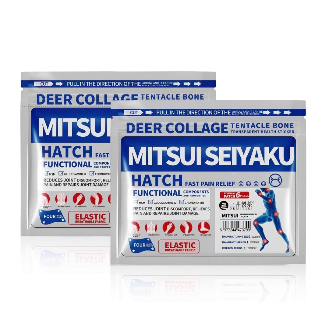 Mitsui Seiyaku Deer Collagen Pain Relief Patch | Elastic Herbal Joint & Muscle Care Sticker (Pack of 3) — Amazon image 9