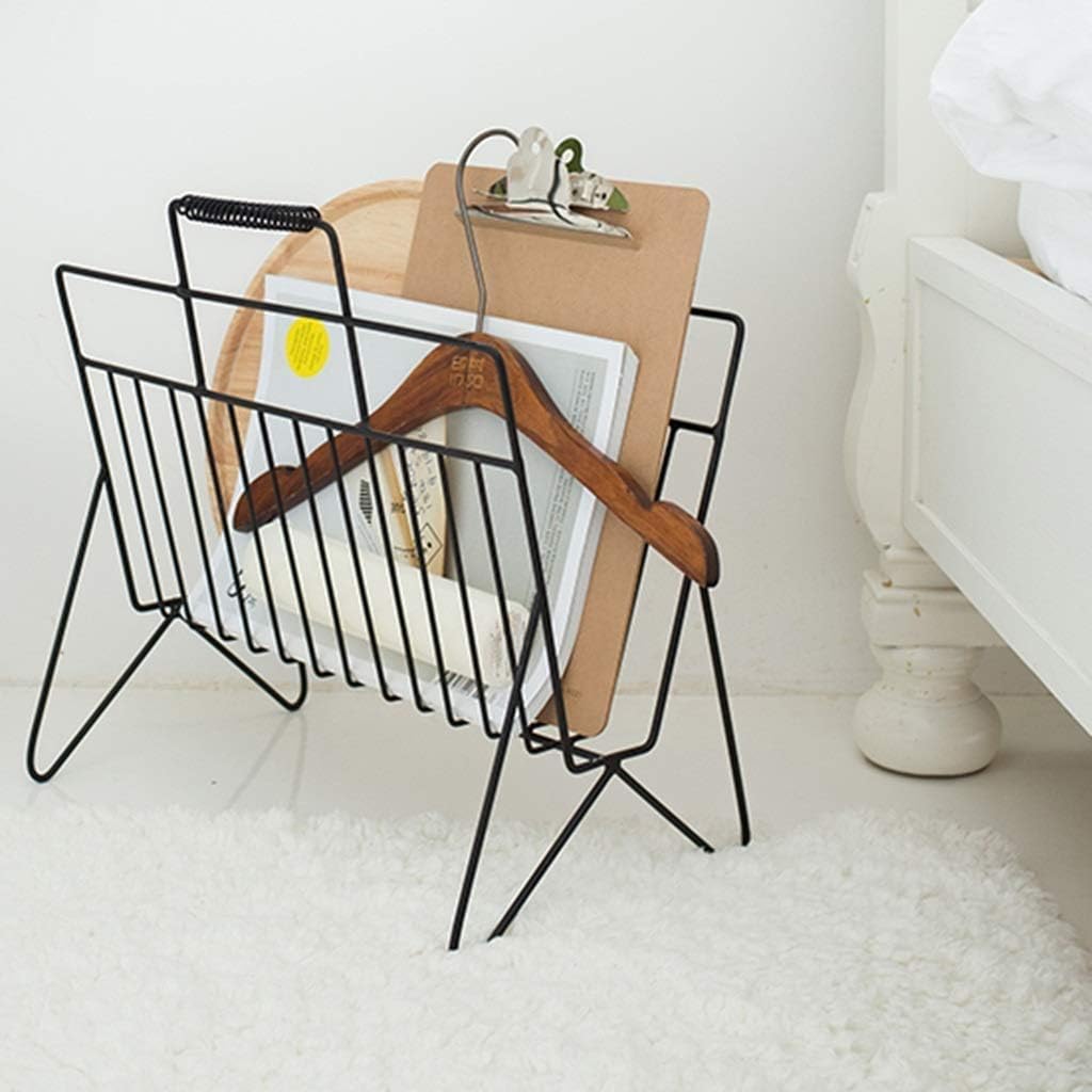 Newspaper and Magazine Rack for Bathroom Storage,Metal Bin,Freestanding
