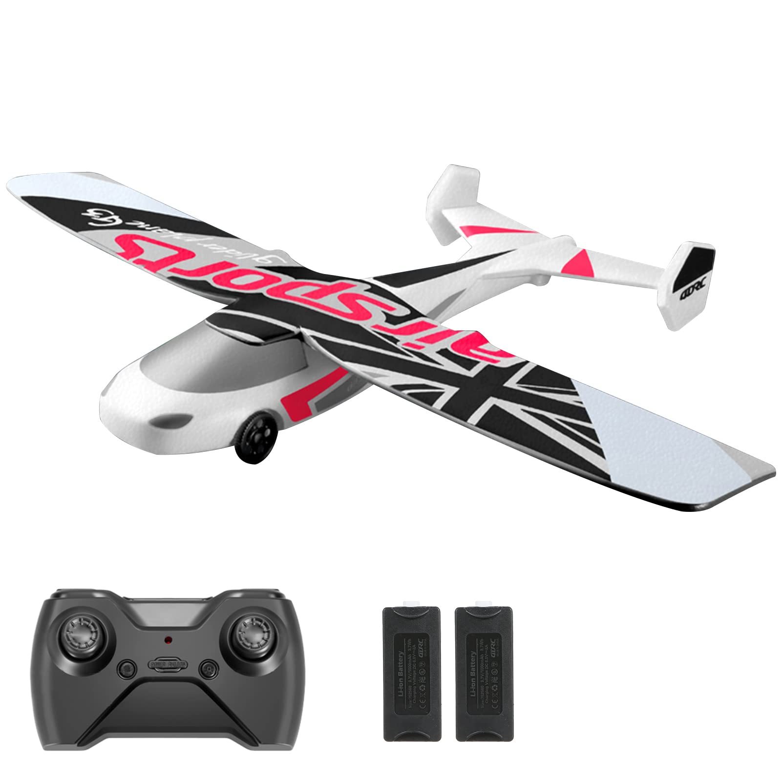 Pepisky RC Aplane 2.4GHz RC Plane Gliding Acraft EPP Flight Toys for Adults Kids Boys 2 Battery