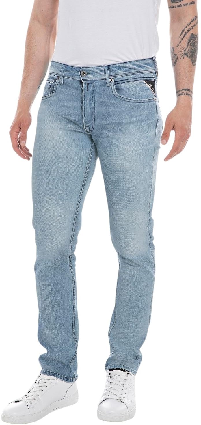 Replay Herren Jeans Grover Straight-Fit mit Comfort Stretch