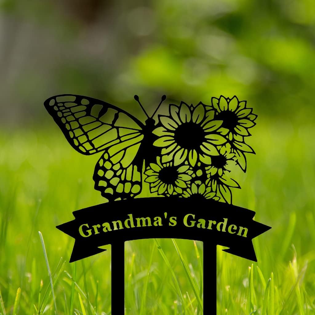 Custom Garden Metal Signs - Personalized Garden Metal Art - Custom Metal Garden Stake - Yard Metal Decor - Gift for Gardener - Gardener Name Stake Signs