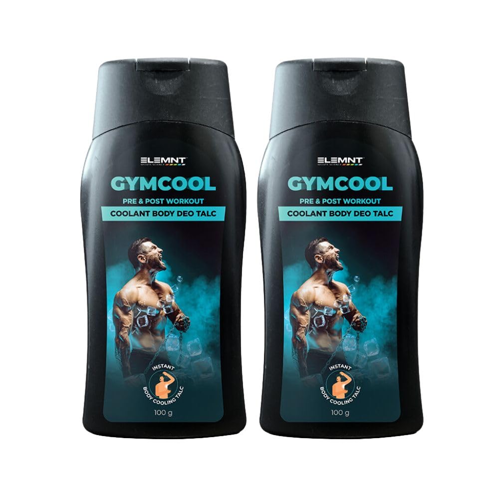 Gymcool Prickly Heat Powder | Total Sweat Control with Long Lasting Fragrance | Cooling Talc Powder to Feel Fresh | Talcum Powder for Men & Women | 100 GM x 2