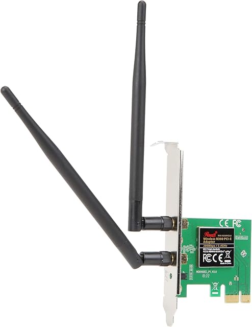 Rosewill Wireless N300 PCI-E WiFi Adapter, 300 Mbps (2.4 GHz) PCI Express Network Card for PC