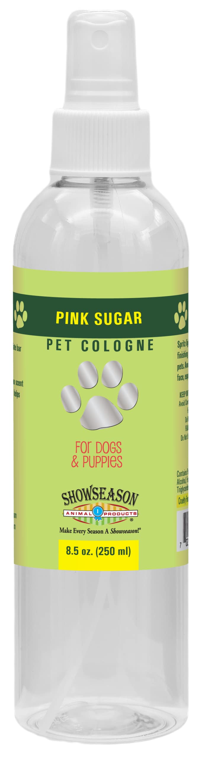 Showseason® Pink Sugar Pet Cologne 8.5 oz. For Dogs and Puppies | Long-Lasting Odor Eliminator, Cruelty-Free, Paraben-Free, Biodegradable and