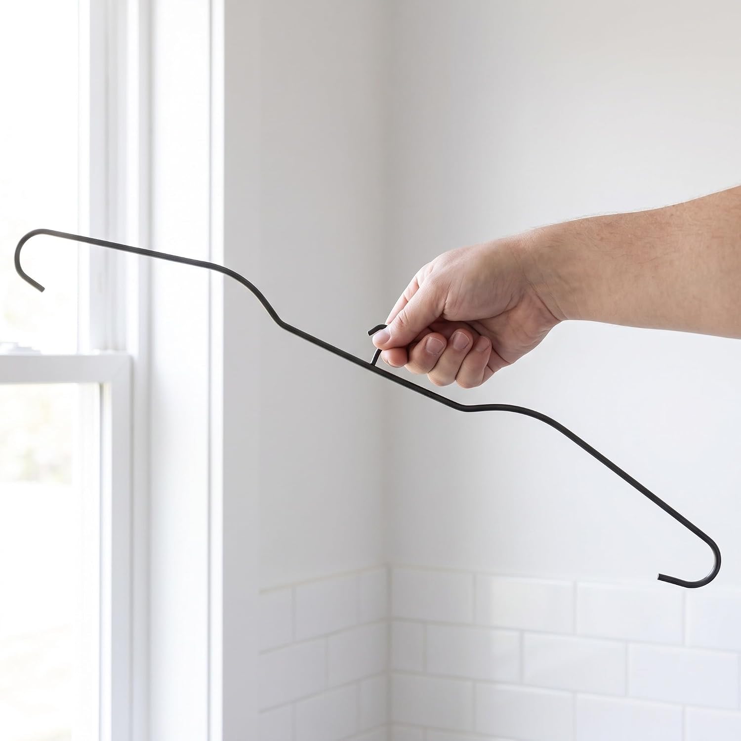 6pcs Black Iron Wire Jersey Display Hanger 21 Inch Curved Heavy Duty