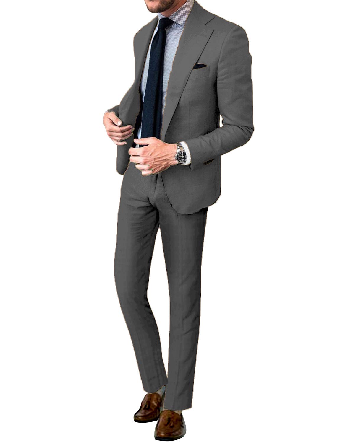 Men's 2 Pieces Tuxedos Notch Lapel Suit(Jacket + Pants)