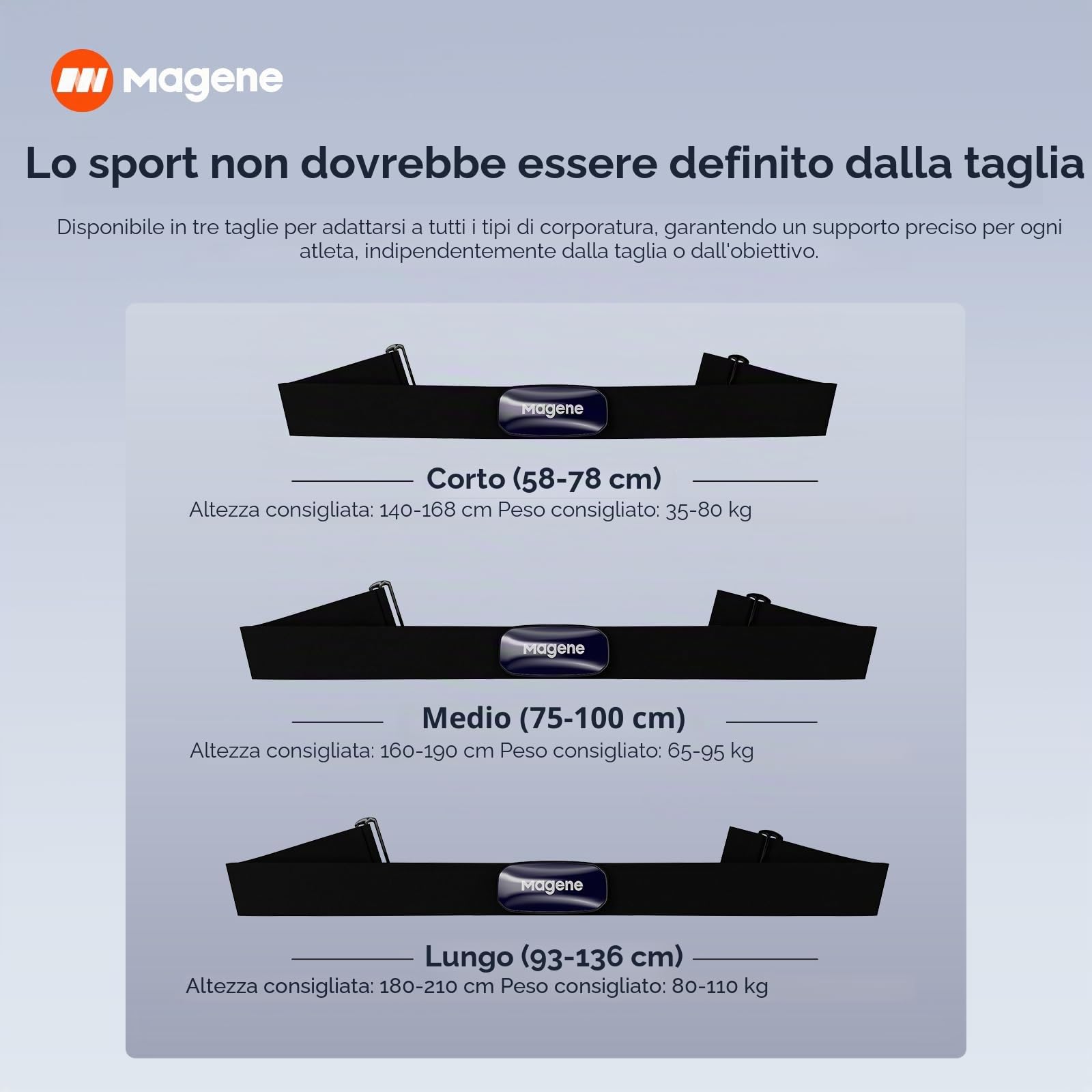 Magene H613 Fascia Toracica Cardiofrequenzimetro Bluetooth ANT+ IPX7 17H Archiviazione Offline Indicatore Zona Frequenza Cardiaca