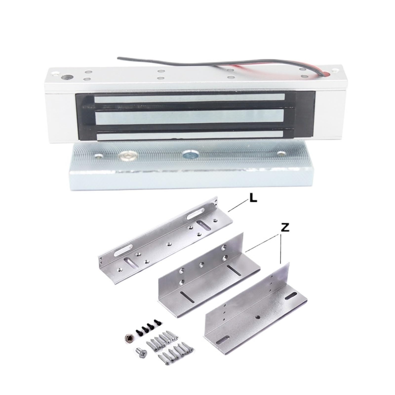 Cerradura magnética eléctrica | Electromagnético de puerta única DC 12V(180kg with ZL)