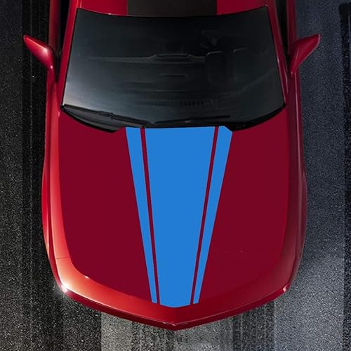 Miniatura 4 de Calcomanía universal para capó de automóvil, diseño de rayas de carreras deportivas, autoadhesivas, calcomanías de rayas para capó de automóvil,