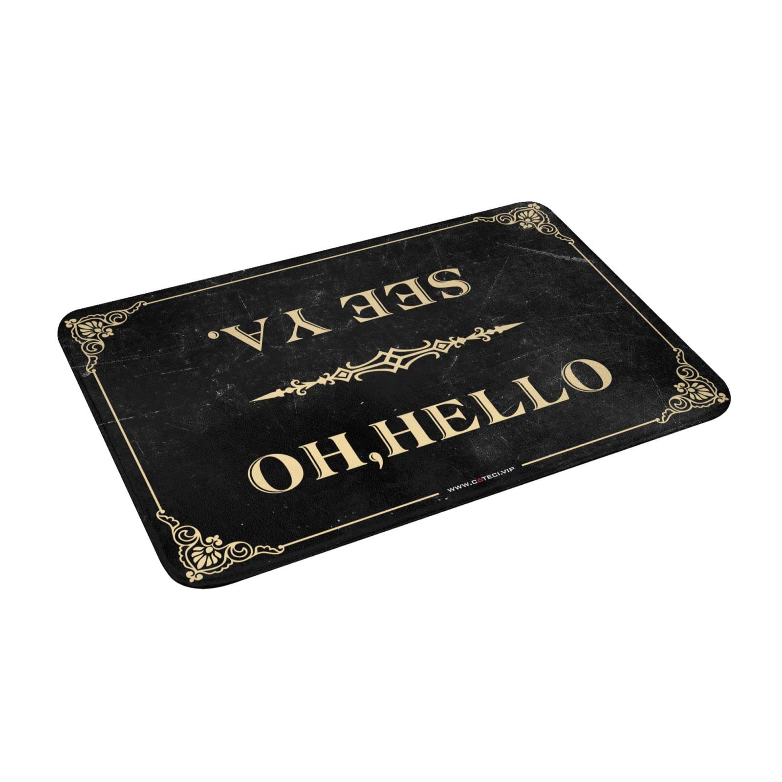 Mat Oh Hello See Ya COTECI de 65x90 cm pour paillasson extérieur de patio et tapis de bain