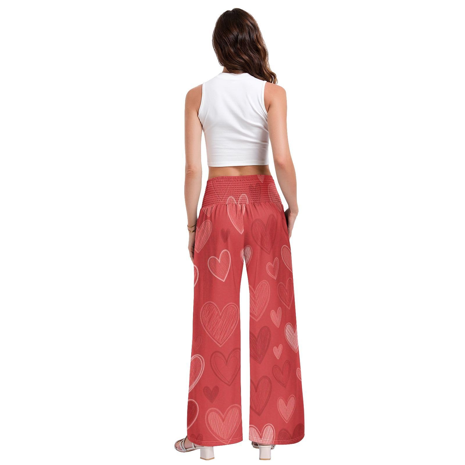 Soft Hearts - Pantalones largos casuales para mujer, ligeros, elásticos, ropa de descanso casual