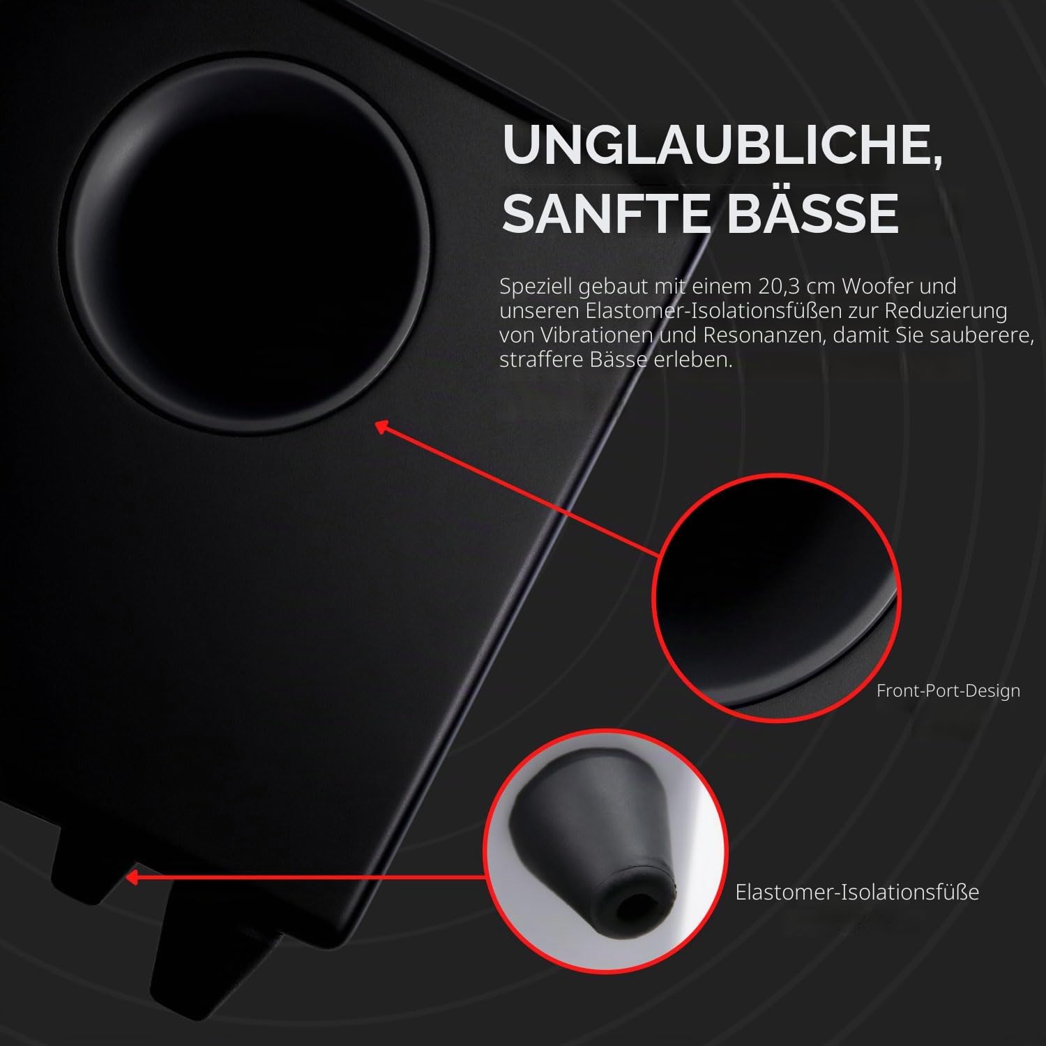 Audioengine S8 Powered Subwoofer Speaker - 250W 8-inch Home Subwoofer with Built-in Amplifier and Dual Audio Inputs for Home Speaker System (Black)