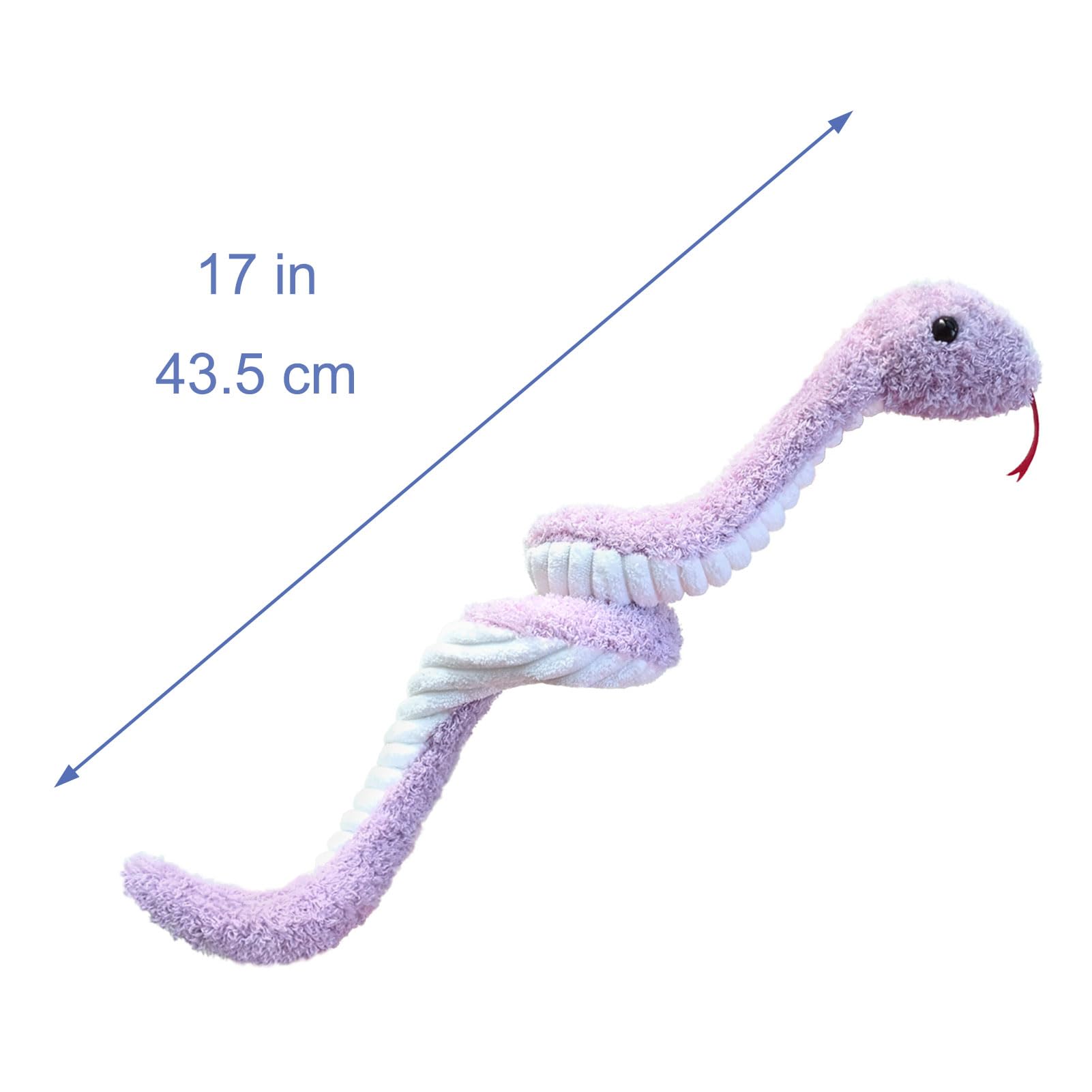 Doindute グリーンフラシ天スネークぬいぐるみおもちゃ、柔らかい抱きしめたくなるぬいぐるみハガートイ、男の子と女の子、子供やガールフレンドへのギフト、17インチ [グリーン] [Small-17'']