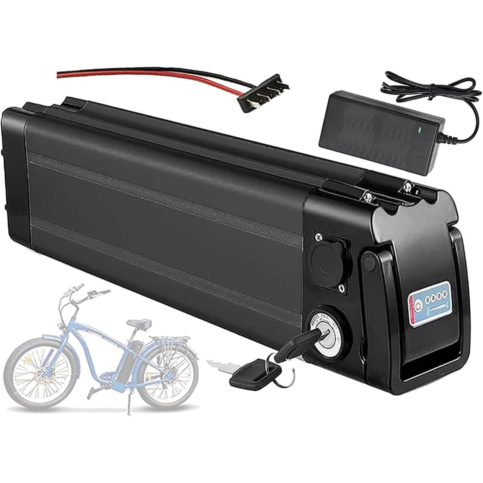 36V/48V Batterie Pour Vélo Électrique, Batterie Lithium-Ion, Bloc-Batterie Au Lithium, Avec Carte De Protection BMS Et Chargeur, Pour Moteur De 250W À 1000W 36V,13Ah
