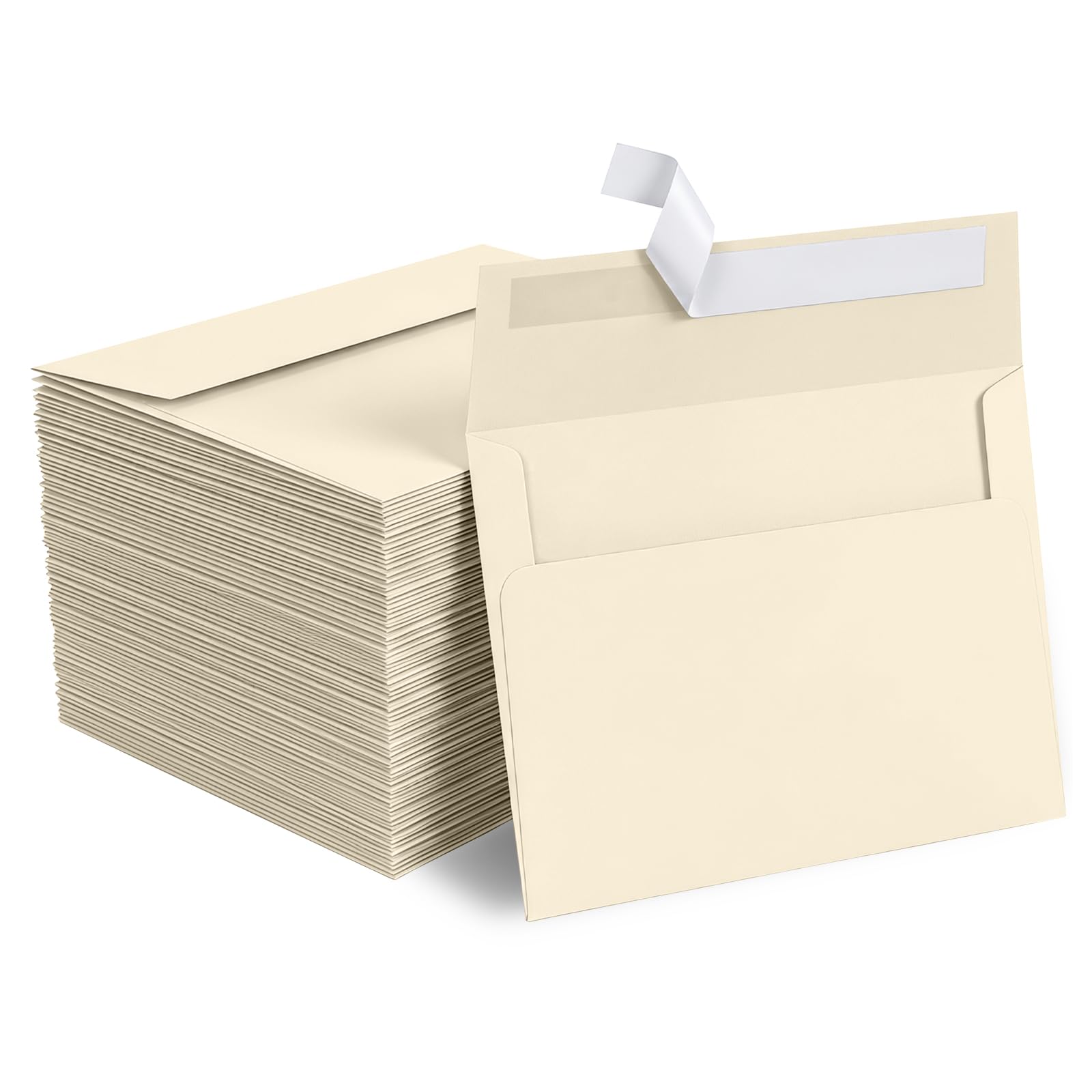 1000 PCS Cream A2 Envelopes Self Seal, Goefun 4.375 x 5.75 Printable Invitation Enveloeps for 4.25 x 5.5 Cards, Wedding Invitations, DIY Greeting Cards, Graduation, Birthday, 120 GSM — image 1