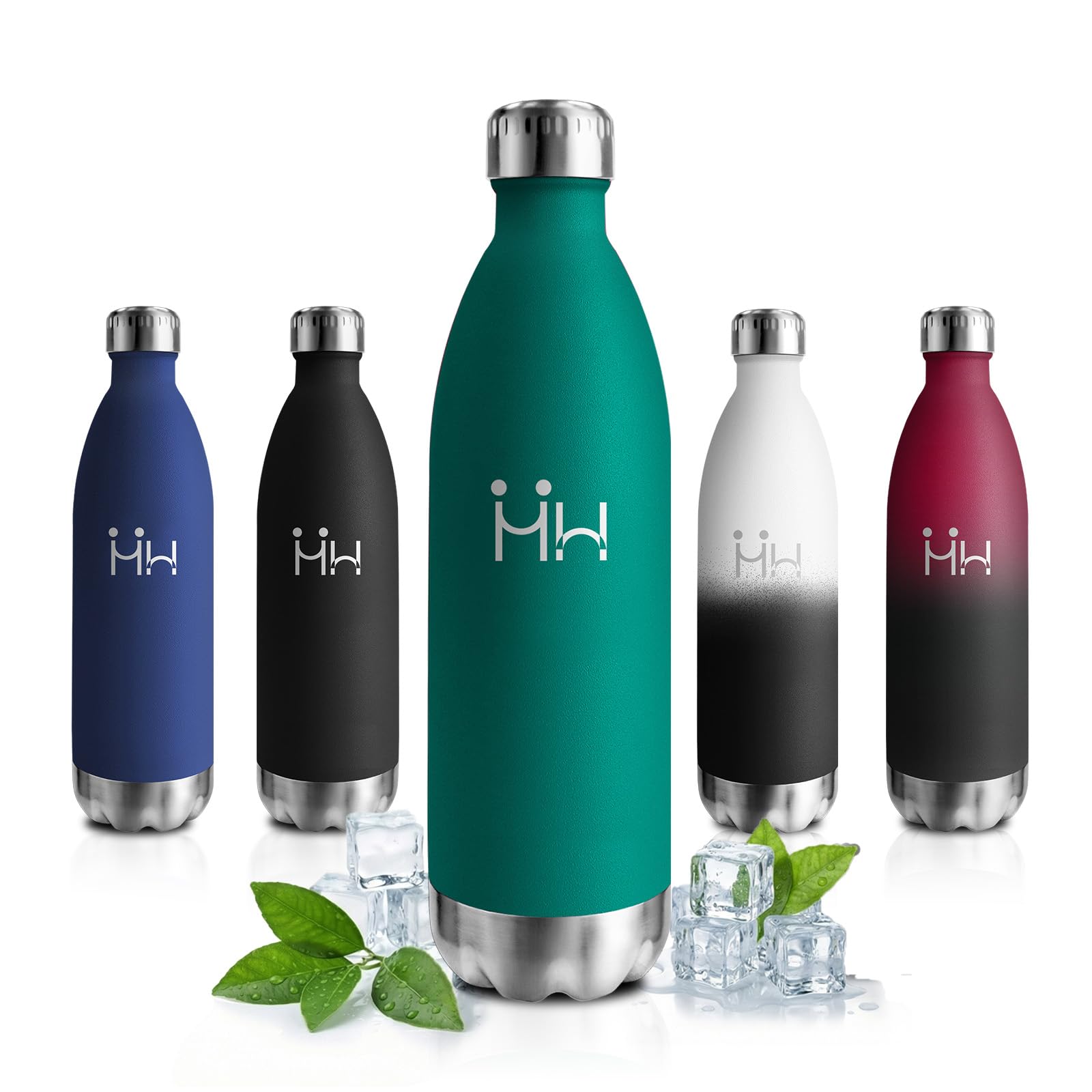 Borraccia Acciaio Inox 1L, Bottiglia Termica Doppia Parete, Senza BPA a Prova di Perdite, Antigoccia Ideale per Adulti, Scuola, Ufficio, Sport, Escursioni, Viaggi, Campeggio - 1