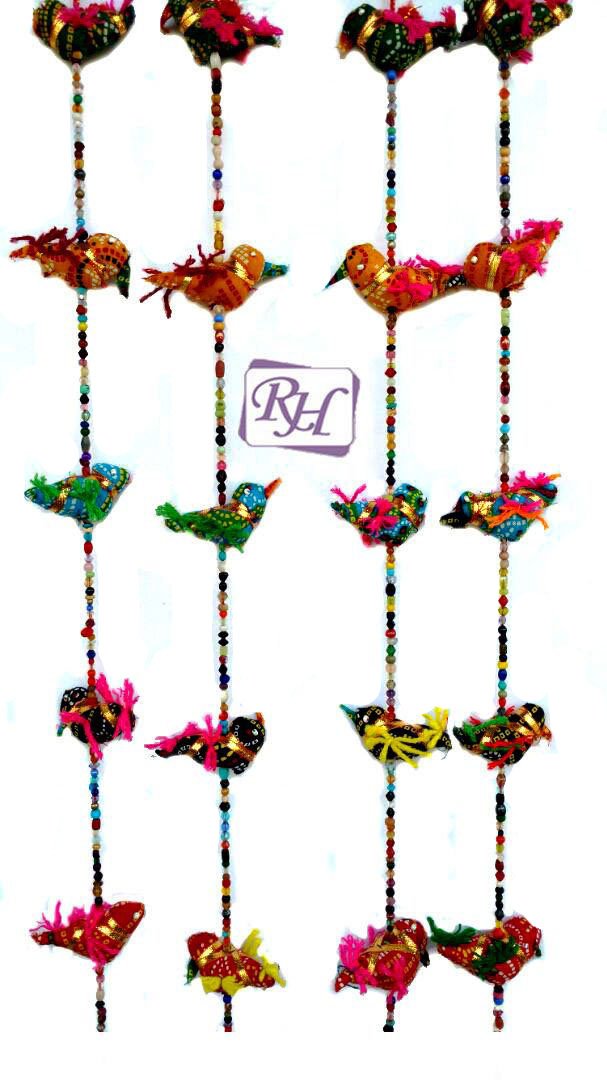 Rastogi Handicrafts - Ciondolo a forma di uccellino, realizzato a mano, con campanelle