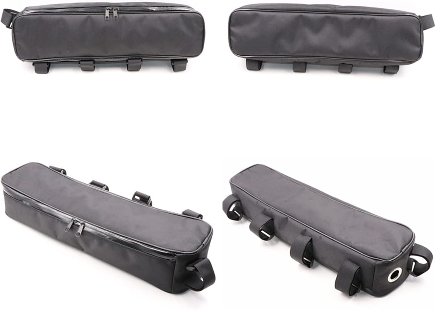 Bike Handlebar Bag Cycling Bike Tube Frame Bag Bicycle Battery Controller Bag Black Battery Tool Storage Bag MTB Bike Hang Waterproof Oxford Cloth Bag 44 x 10 x 8 cm Humanized Design (Colour: 44 x 10