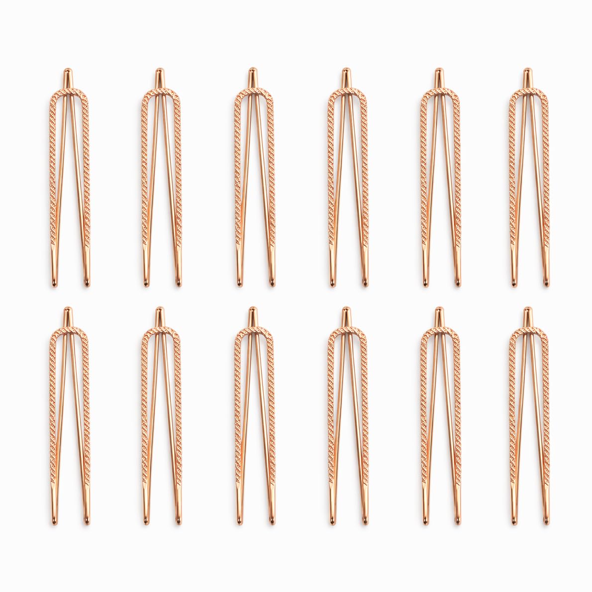 karthi7oct store Saree Pins for Girls (Rose Gold – Pack of 12) – 6 cm Long U Shape Strong Hold Safety Brooch for Saree, Dupatta & Hijab – Fancy Sari Plate Pin Set for Women & Ladies-picture-43