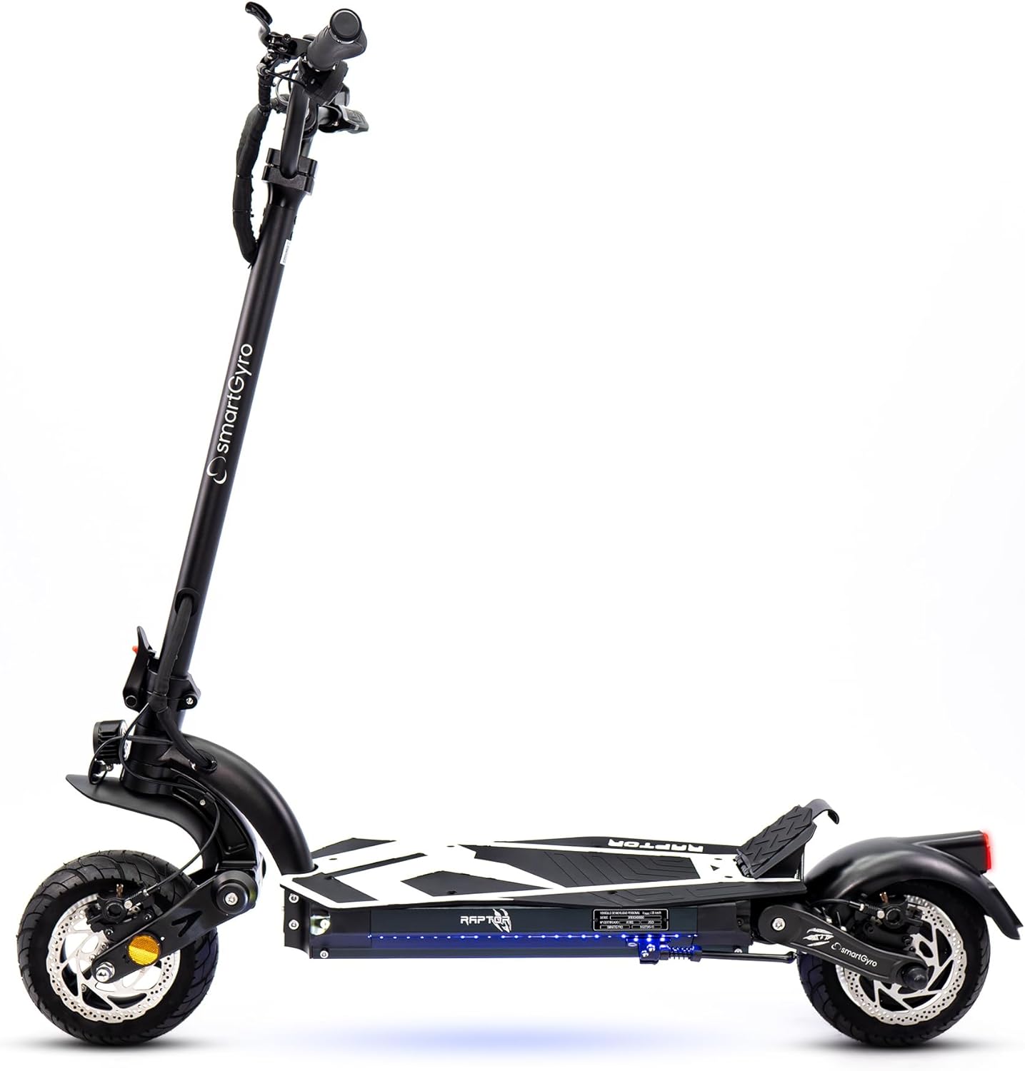 SmartGyro Raptor Black C Electric Scooter, side view