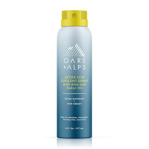 Oars + Alps Spray refrescante After Sun, incluye aloe vera y niacinamida con un aroma a té verde, 6 onzas líquidas