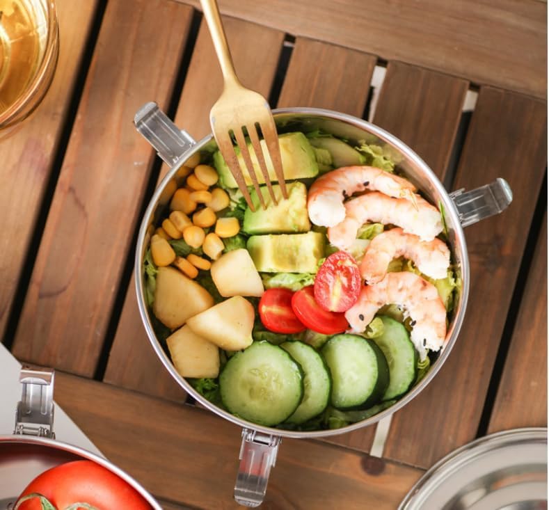 LEEPENK Premium Stainless Steel Food Storage Containers 304 Grade The Original Leak-Proof, Airtight, Smell-Proof - Perfect For Camping Trips, Lunches, Leftovers, Soups, Salads - Image 5