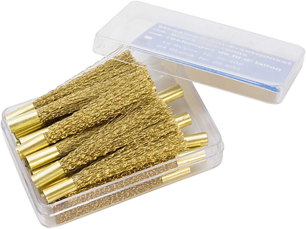 Box of 24 Brass Brush Refills Jewelry Making Scratch Brush Metal Finishing Polishing Tool