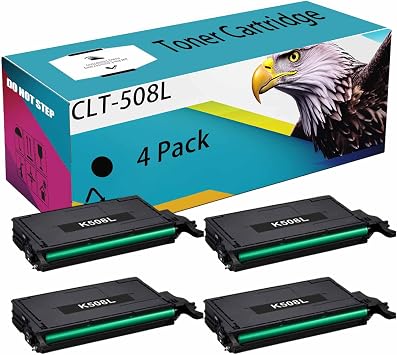 Compatible for Samsung CLT-508L K508L C508L M508L Y508L Toner Cartridge CLP-620 CLP-620ND CLP-670 CLP-670N CLP-670ND CLX-6220FX CLX-6250FX Printer, High Yield 5000 Pages Black*4