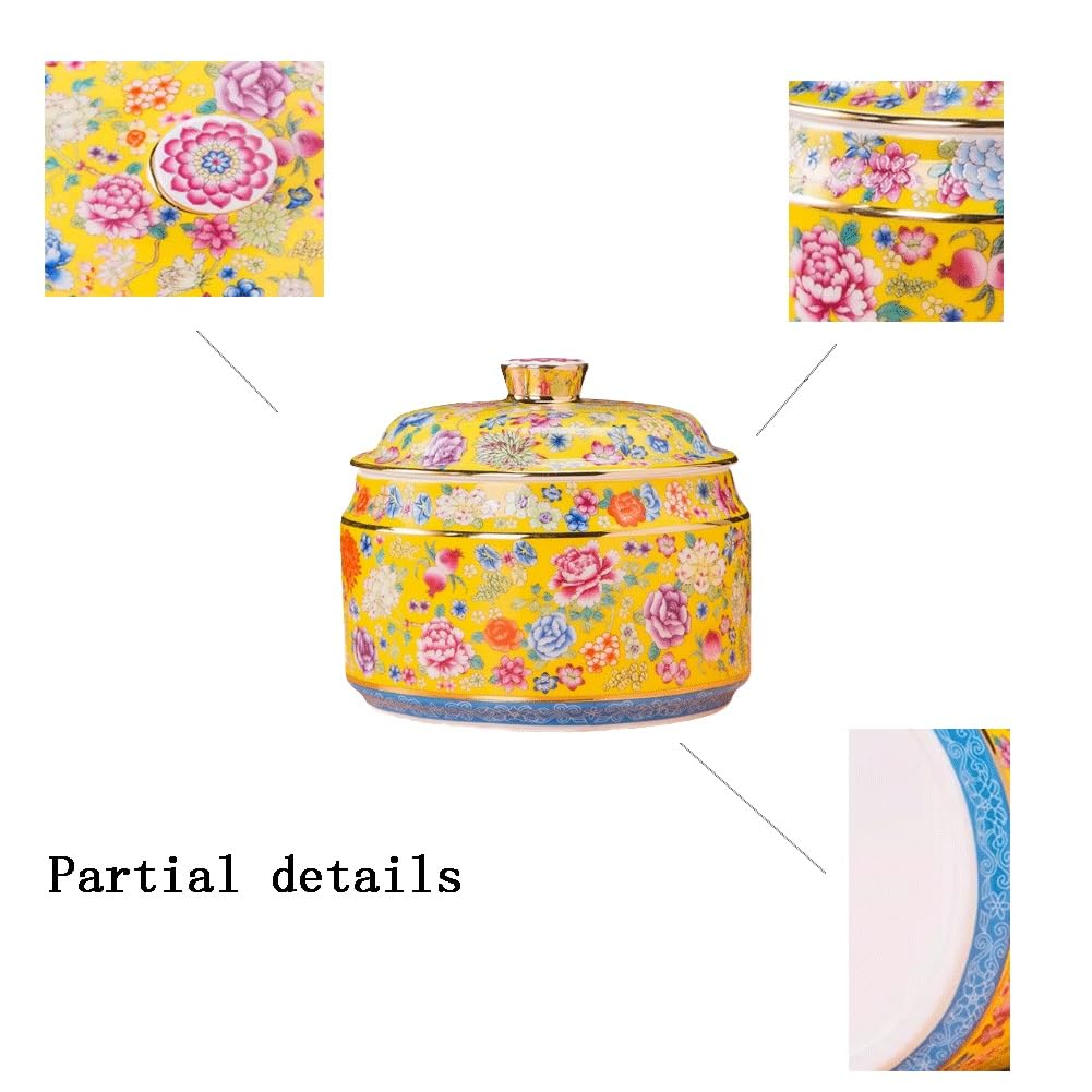 BAIRU Urna in Ceramica for Ceneri umane, Smalto Blu e Bianco, Smalto Dorato, Misura Media, Adatta for funerali di Persone e Animali Domestici, for i ricordi.(Green)