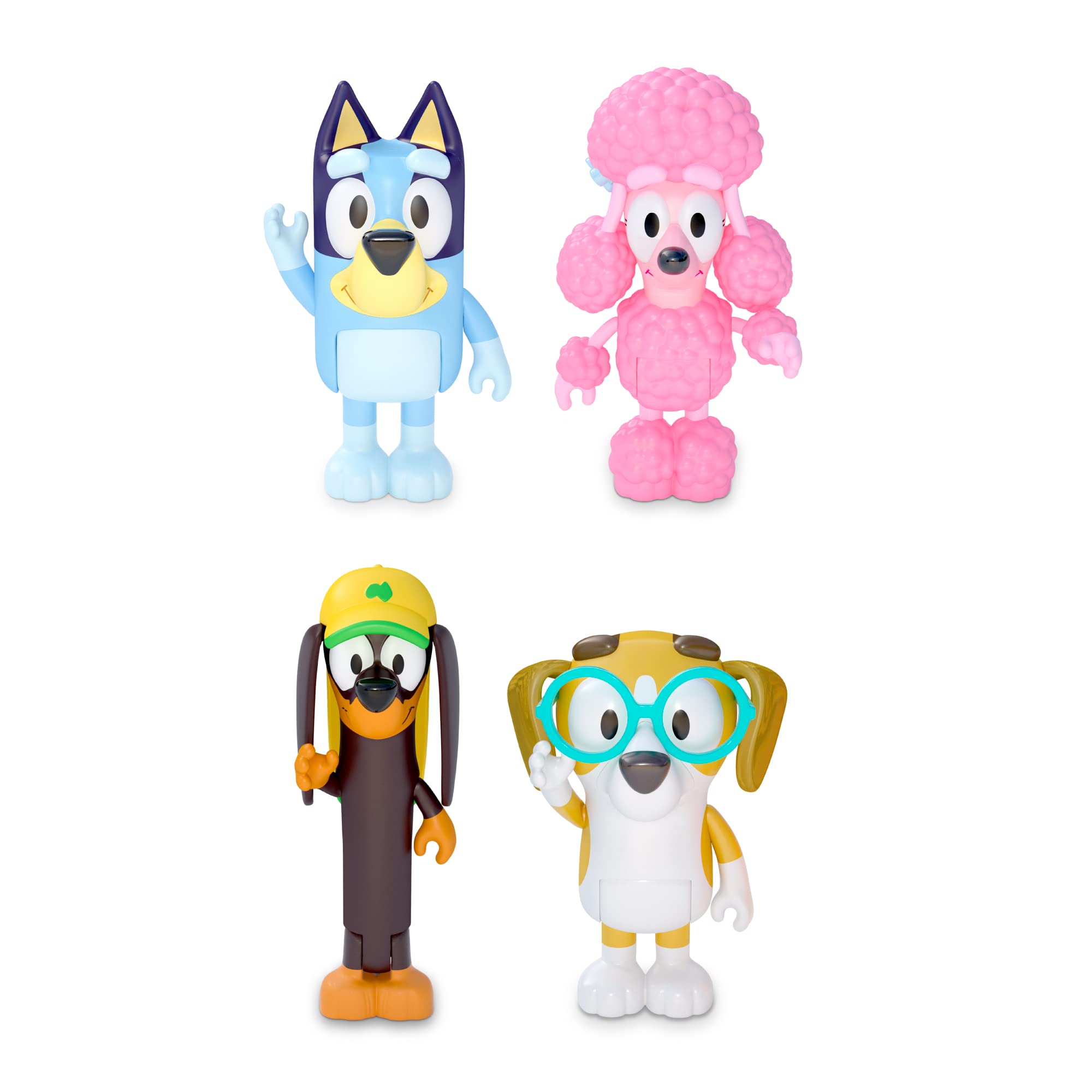 BlueY Giochi Preziosi Friends Pack, zestaw 4 przegubowych postaci i Friends Snickers, Honey i Coco, jak w telewizji, dla dzieci od 3 lat, BLY01200, wielokolorowy