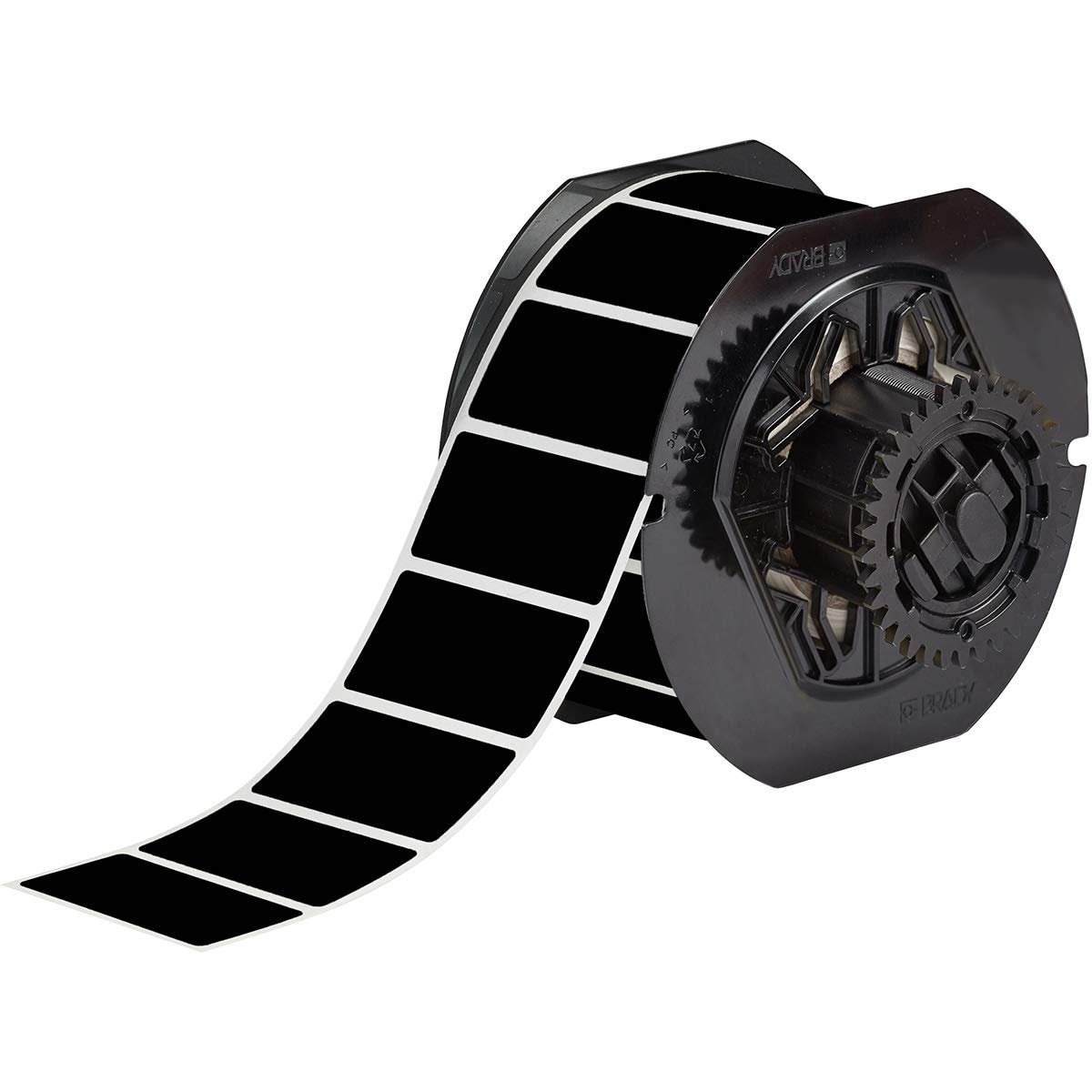 Permanent Acrylic Polyester Label 1 in H X 2 in W Black Roll of 1500 Labels