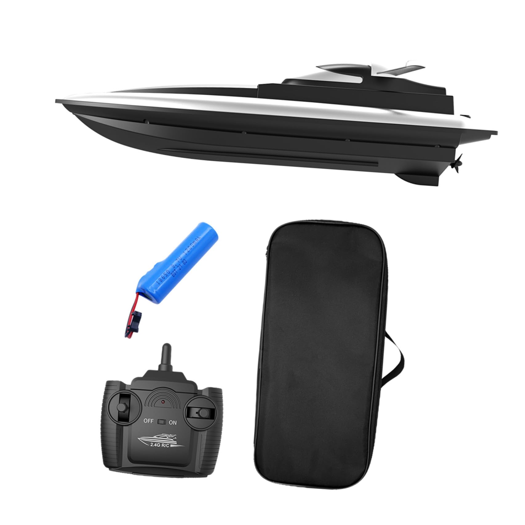 Sosoport Nave Giocattolo Galleggiante Telecomandata Elettrica Doppia Propulsione, lungo Autonomia 1200 Mah, per Piscina e Lago, Materiale Plastica e Acciaio Inox