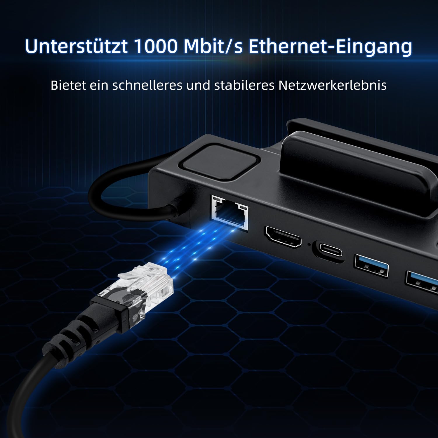 Mcbazel 6 in 1 Steam Deck Dockingstation, Dock, Ladestation mit HDMI 2.0 4K@60Hz/Gigabit Ethernet/3 Port USB 3.0/PD100W für Steam Deck/Nintendo Switch/Switch OLED/ROG Ally/Legion go/MSI Claw