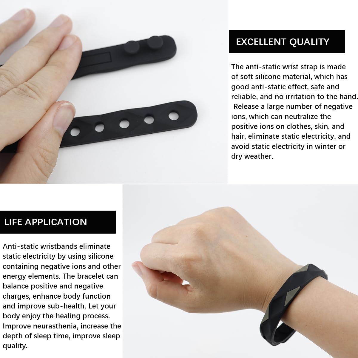 Anti-Static Wristband - Reduce Static Shock -3