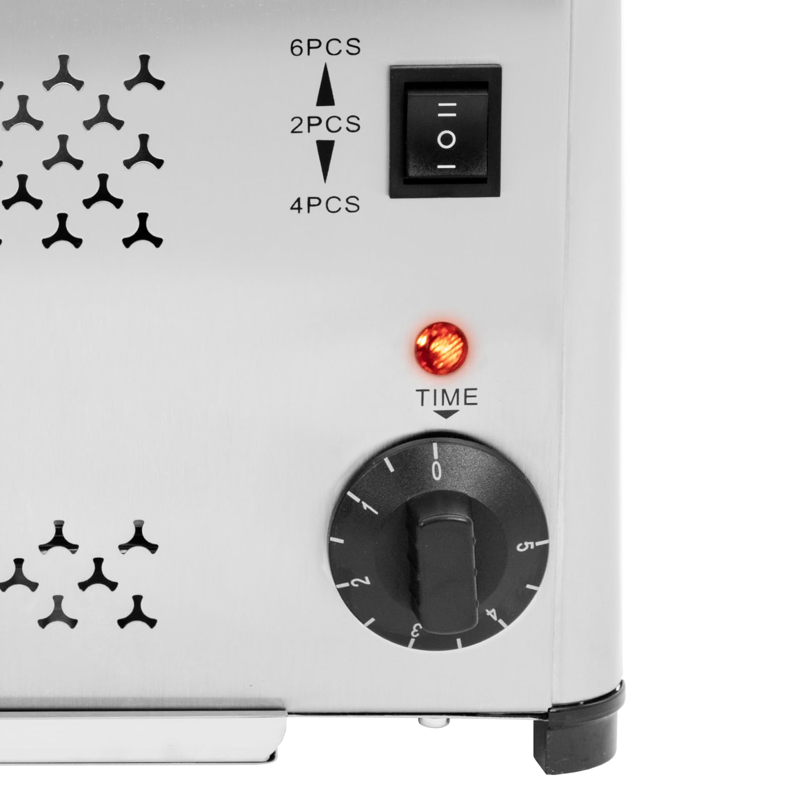 Royal Catering Tostadora 2500 W tostadoro 6 ranuras temporizador 0-5 min acero inoxidable