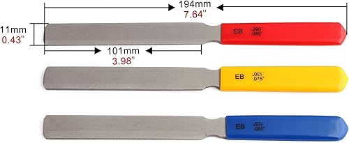 Miniatura 5 de Holmer Archivos de tuerca de guitarra de bajo doble filo, juego de archivos de corona de traste, herramientas de luthier para P Bass Jazz Bass