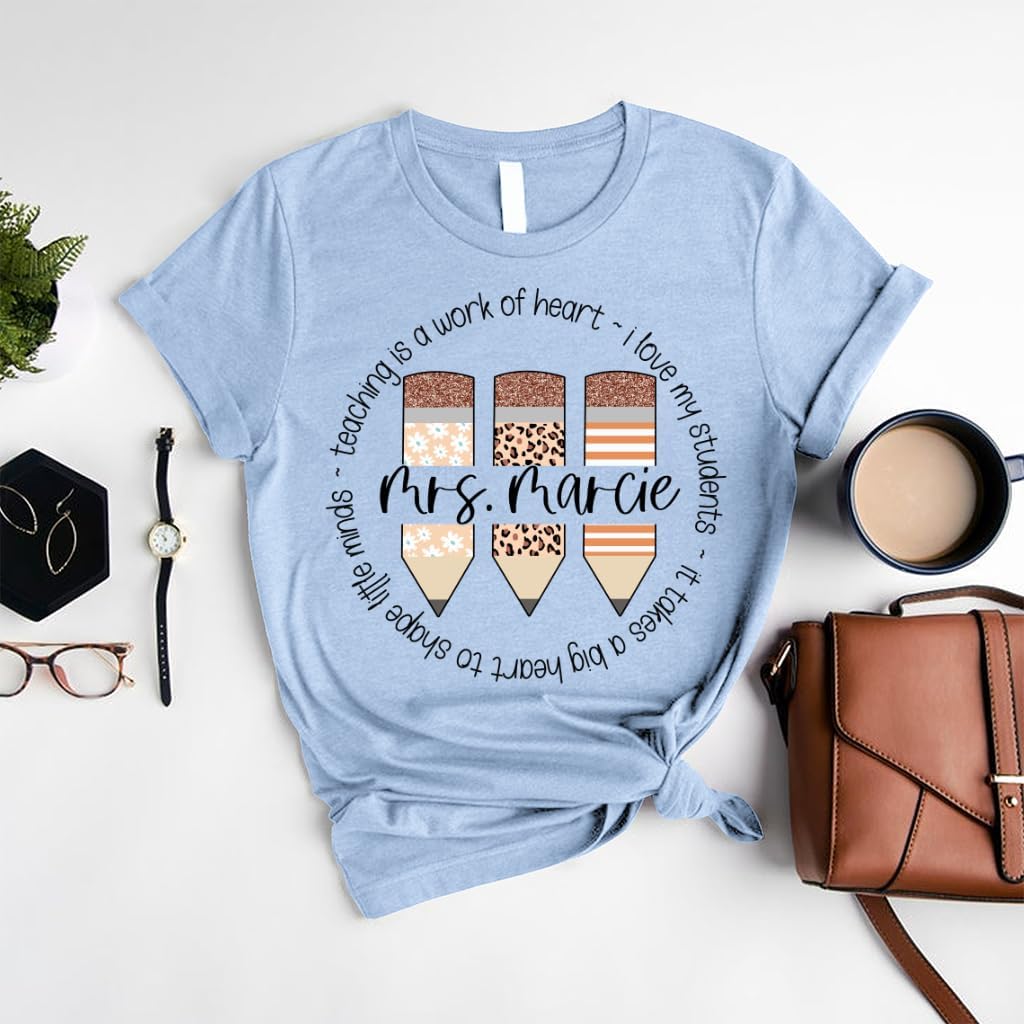 NAZENTI Personalized Teacher Shirts, Valentine & Women's Teacher Gifts - Image 4