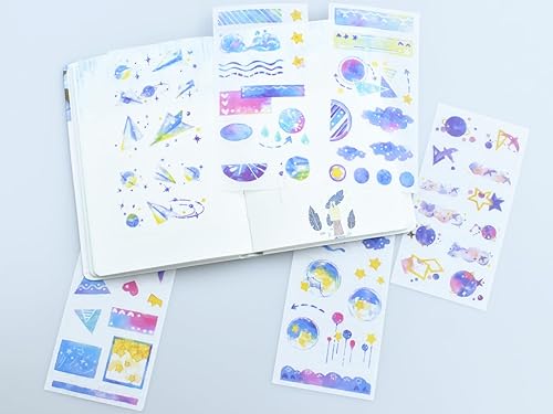 Miniatura 10 de Paquete de 2 calcomanías de comida para álbumes de recortes, tienda de alimentos, frutas, aperitivos, bebidas, helado, calcomanías para cenas,