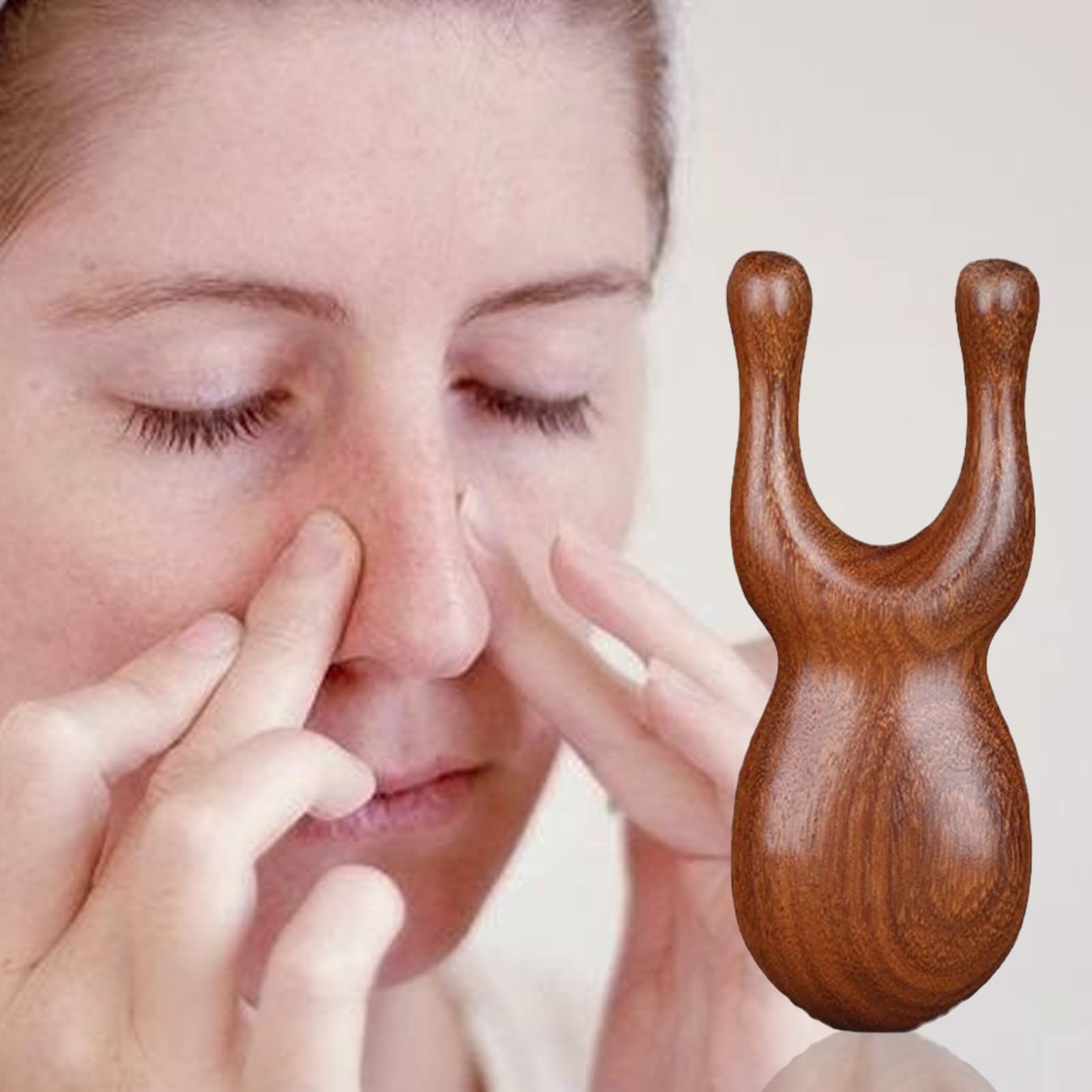 Sandelholz-Haarkamm, Tragbares Gesichtsmassage-Werkzeug, Gesichtsmassagegerät Für Ohren, Nase, Gesicht Und Augen, Verbessern Sie Die Durchblutung, Kopfhautmassage Für Männer Und Frauen