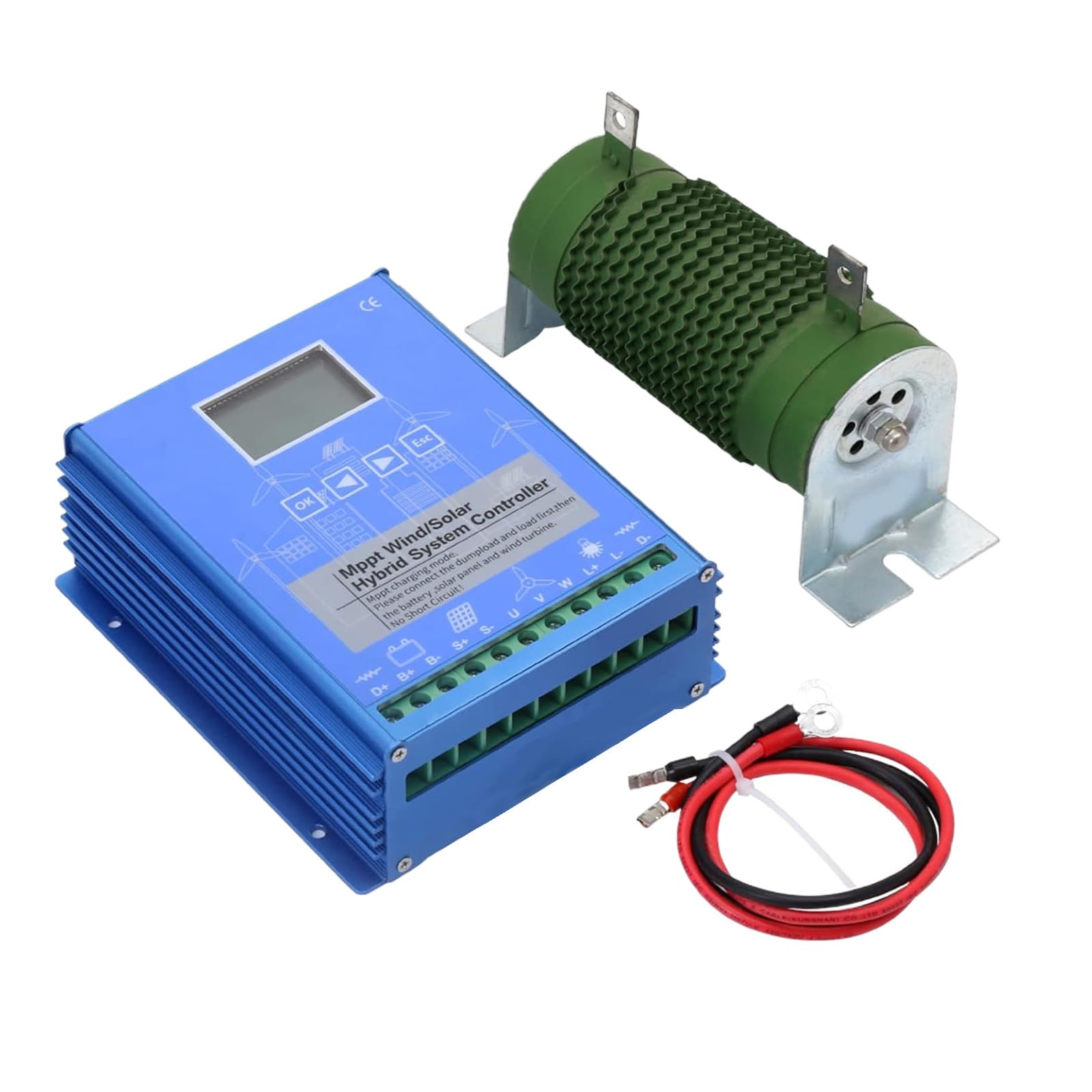 Hybrydowy regulator ładowania wiatrowo-słonecznego, 12000W, automatyczny regulator ładowania akumulatorów 12/24/48V, Boost MPPT, 6000W turbina wiatrowa, panel słoneczny 8000W 48V-8000W